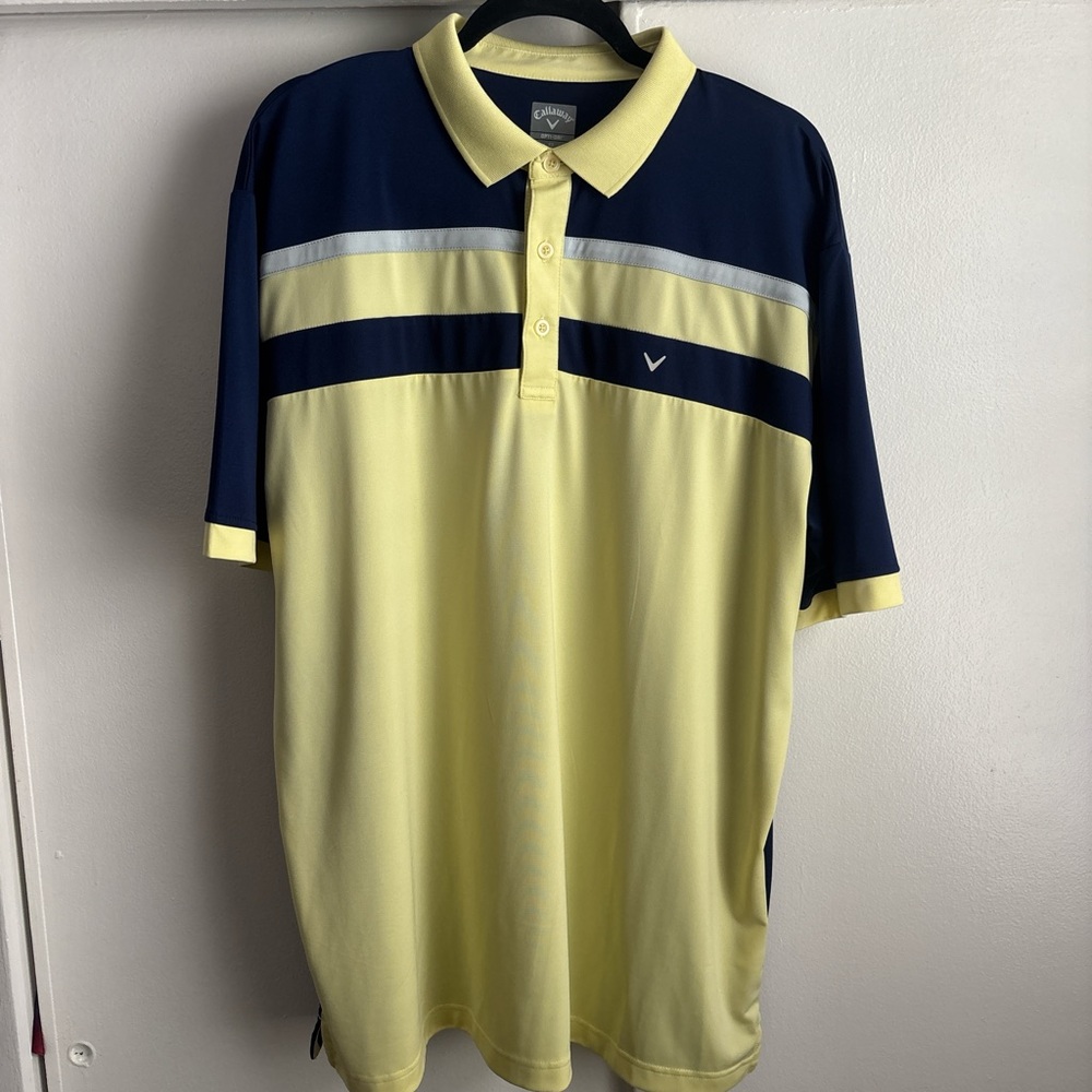 Callaway Men's Polo in Yellow and Navy